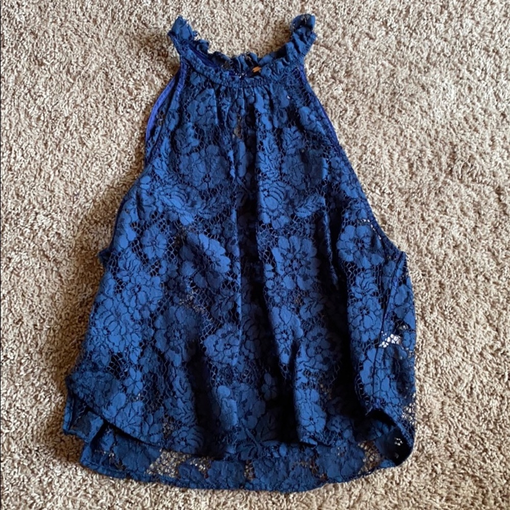 Blue Lace Free People Tank